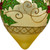 Set of 2 Golden Glitter Holly Finial Christmas Glass Ornaments 5"