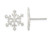 Sterling Silver Snowflake Post Earrings