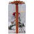 Musical Santa Lighted Snowing Gift Box with Ribbon Christmas Decoration - 12"