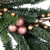 Rose Gold Ball Ornaments Artificial Christmas Wreath, 28-Inch, Unlit