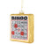 3.5" Golden Bingo Card Glittered Glass Christmas Hanging Ornament
