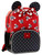 Minnie Mouse Kids Red & Black Polka Dot Bow Print 17" Laptop Backpack, Book Bag