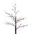 LED Lighted Frosted Christmas Twig Tree - 4' - Brown - Multi-Color lights