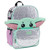 Star Wars Kids The Mandalorian Baby Yoda 17" Laptop Backpack, Glittery Silver