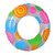 Inflatable Clear and Orange Swimming Pool Inner Tube Ring Float, 35-inch