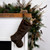 Mink Faux Fur Christmas Stocking with Pom Poms - 20.5" - Brown