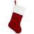 Cable Knit with Faux Fur Cuff Christmas Stocking  - 20.5" - Red and White