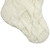 Cable Knit Christmas Stocking with Faux Fur Cuff - 20.5" - Cream and White