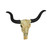 Zeckos Longhorn Steer Skull Resin Table or Wall Statue W/ Stand