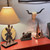 Zeckos Longhorn Steer Skull Resin Table or Wall Statue W/ Stand