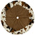 Corduroy Christmas Tree Skirt with Faux Fur Trim - 48" - Brown