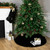 Faux Black Sable Fur Christmas Tree Skirt - 48"