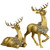 Reindeer with Wreaths Christmas Figurines - Gold - Set of 2