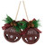 Snowflake "Joy" Jingle Bell Disc Ornaments - 5" - Set of 2