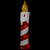 3D LED Lighted Striped Candle Christmas Outdoor Decoration - 30" - Red and White