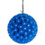 LED Lighted Hanging Starlight Sphere Outdoor Christmas Decoration- 7.5" - Blue Lights