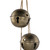 Jingle Bells with Plaid Bow Hanging Christmas Decoration - 20" - Gold