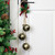 Jingle Bells with Plaid Bow Hanging Christmas Decoration - 20" - Gold