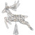 LED Lighted Reindeer Christmas Tree Topper - 13"  - Silver - Warm White Lights