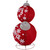 Lighted Stacked Ornament Balls Outdoor Christmas Decoration - 35" - Warm White LED