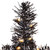 Pre-Lit Artificial Tinsel Halloween Tree - 3' - Black - Clear Lights