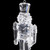 Nutcracker Soldier Acrylic Christmas Ornaments - 5" - Clear - Set of 3