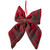 Plush Plaid Bow Christmas Ornaments - 7.5" - Set of 4
