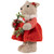 Woodland Girl Bear Holding Wreath Christmas Figure -  10"