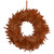 Two-Tone Feathers Christmas Wreath - 14.5" - Unlit - Rust Orange