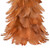 Small Layered Feather Cone Tree Glittered Christmas Decoration - 16" - Rust Orange