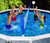 22.5" White and Blue Water Sports Volleyball Swimming Pool Game