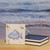 6” Blue and White Cape Cod Inspired Fish Wall Hanging Plaque with Seashells