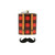 Red and Black Plaid Stainless Steel Lumberjack Drinking Flask with Detachable Mustache - 7 oz