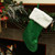 18" Green and White Faux-Fur Cuffed Disco Sequined Christmas Stocking