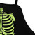 Black and Neon Green Skeleton Glow in the Dark Halloween Apron - Unisex One Size