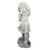 18" Distressed Gray Girl with Cell Phone Solar Powered LED Lighted Outdoor Patio Garden Statue