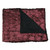 Burgundy and Black Plush and Velvety Faux Fur Throw Blanket 50" x 60"
