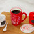 4.75" Red and White "Do What Makes Your Soul Happy" Mug with Ornament Gift Set