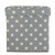 12" Decorative Gray and White Star Collapsible Sqaure Storage Ottoman