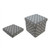 12" Decorative Gray and White Star Collapsible Sqaure Storage Ottoman