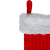 19" Red and White Cable Knit Christmas Stocking with Fur Cuff