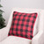 18" Red and Black Tartan Plaid Farmhouse Christmas Pillow Cover