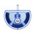 10.5" White and Blue Deluxe Half Moon Vinyl Liner Swimming Pool Vacuum Head