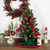 Mini Velveteen Traditional Christmas Tree Skirt - 18" Green and Red
