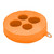 13” Orange Breeze Super Soft Mini Kool Tray Round Beverage Refreshment Float - 32806449