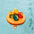 13” Orange Breeze Super Soft Mini Kool Tray Round Beverage Refreshment Float - 32806449