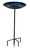 30” Cobalt Blue Porcelain Mounted Bird Bath with Stake Post