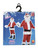 44" Red and White Santa Men Adult Christmas Costume - Large