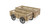 Set of 2 Brown and Black Handmade Storage Crates with Wheels 23.75"