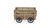 Set of 2 Brown and Black Handmade Storage Crates with Wheels 23.75"